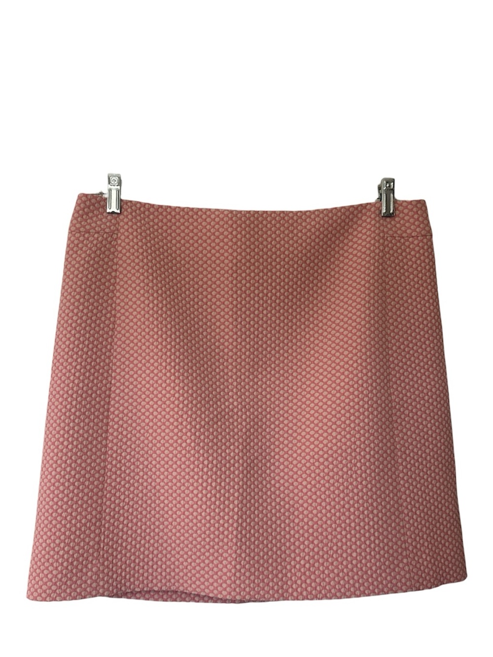 LOFT Pink Polka Dot Textured MiniSkirt